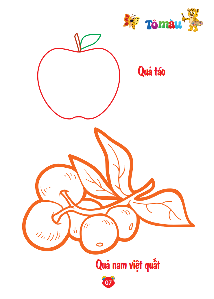 bộ bé tô màu thế giới xung quanh song ngữ anh - việt - trái cây (quyển 8) - Ảnh 8