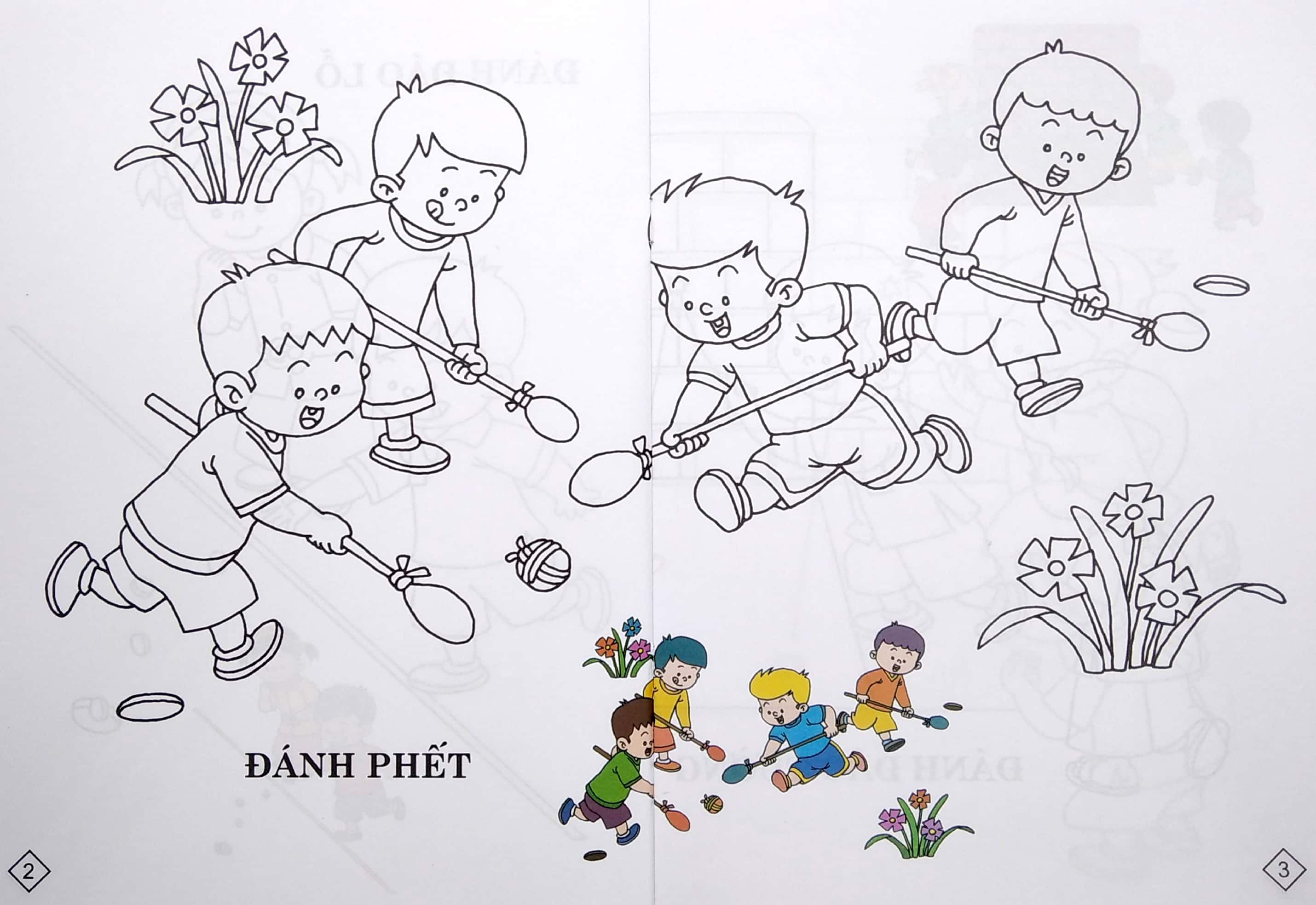 bộ bé tô màu trò chơi dân gian - tập 3 - Ảnh 4