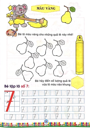 bộ bé tô số và nhận biết màu sắc quyển 2 - bé làm quen với môn toán - Ảnh 4