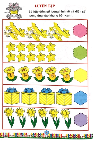 bộ bé tô số và nhận biết màu sắc quyển 2 - bé làm quen với môn toán - Ảnh 5