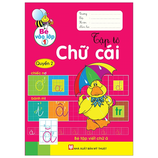 bộ bé vào lớp 1 - tập tô chữ cái - quyển 2