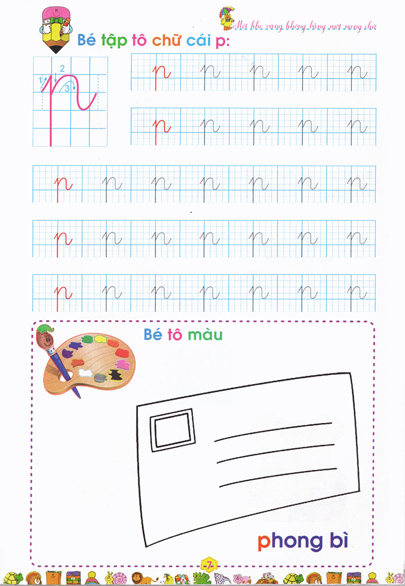 bộ bé vào lớp 1 - tập tô chữ cái (quyển 3) - Ảnh 8