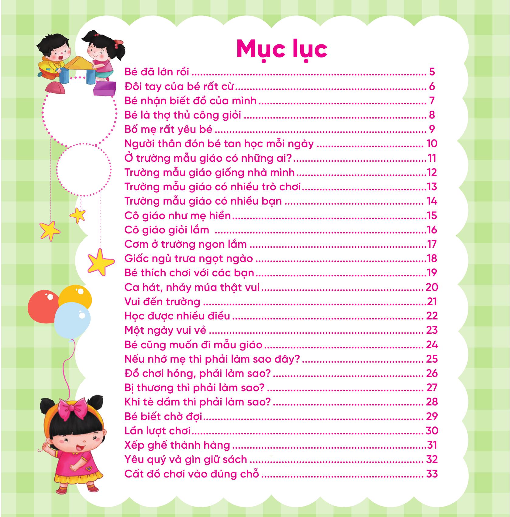 Bộ Bé Vào Mẫu Giáo - Những Kỹ Năng Nhỏ Cho Ngày Đến Lớp - Ảnh 3