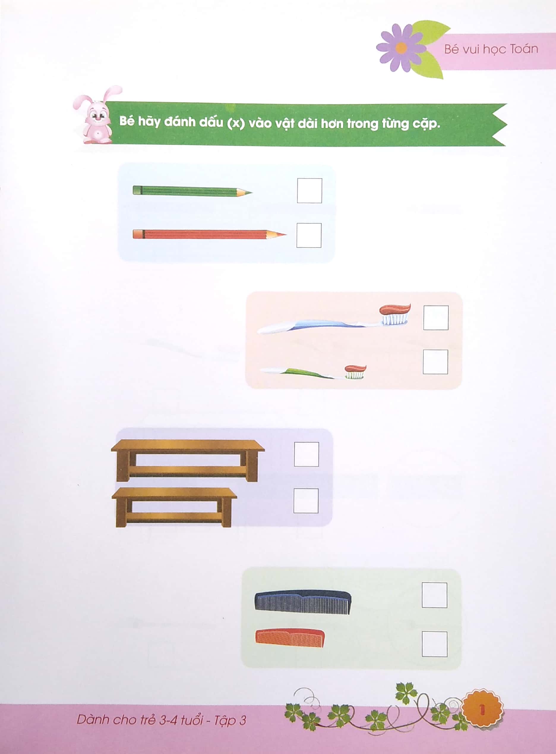 bộ bé vui học toán - dành cho trẻ 3-4 tuổi - tập 3 - Ảnh 4