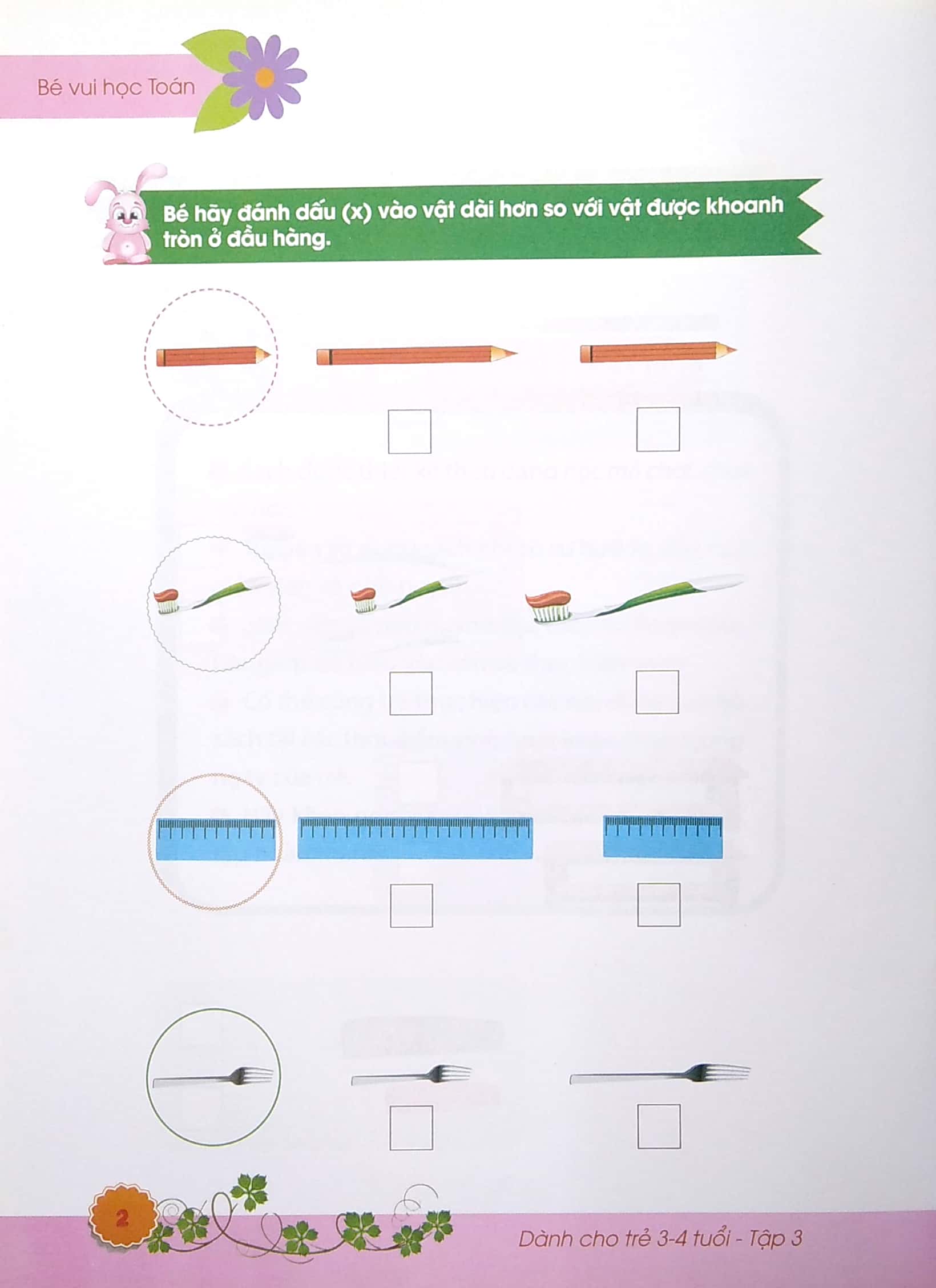 bộ bé vui học toán - dành cho trẻ 3-4 tuổi - tập 3 - Ảnh 5