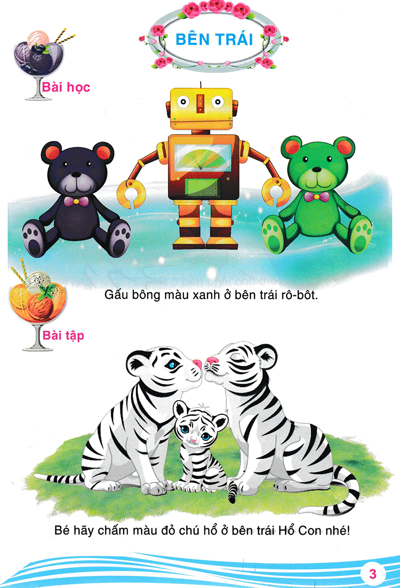 bộ bé vui học toán tập 3 - bé học xác định vị trí - Ảnh 5