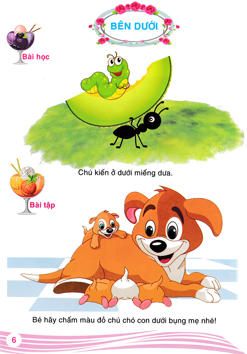 bộ bé vui học toán tập 3 - bé học xác định vị trí - Ảnh 8