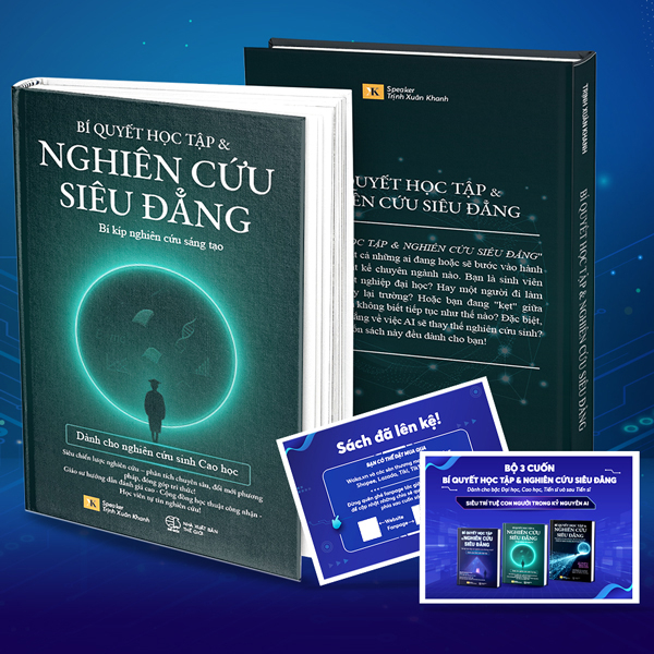 Bộ Bí Quyết Học Tập Và Nghiên Cứu Siêu Đẳng - Bí Kíp Nghiên Cứu Sáng Tạo - Dành Cho Nghiên Cứu Sinh Cao Học - Bìa Cứng - Tặng Kèm Postcard