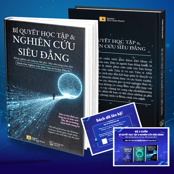 Bộ Bí Quyết Học Tập Và Nghiên Cứu Siêu Đẳng - Bí Kíp Nghiên Cứu Sáng Tạo Đột Phá - Một Cẩm Nang Toàn Diện - Dành Cho Nghiên Cứu Sinh Tiến Sĩ Và Sau Tiến Sĩ - Bìa Cứng - Tặng Kèm Postcard