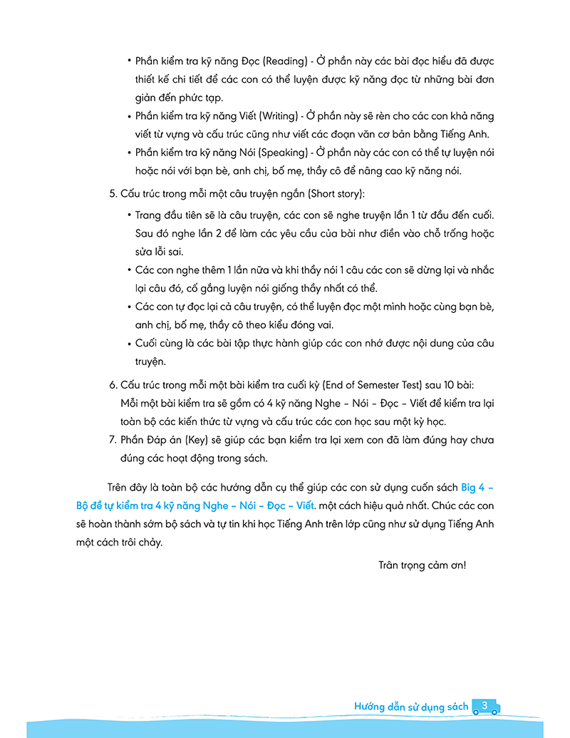 bộ big 4 bộ đề tự kiểm tra 4 kỹ năng nghe - nói - đọc - viết (cơ bản và nâng cao) tiếng anh lớp 3 tập 1 - Ảnh 5