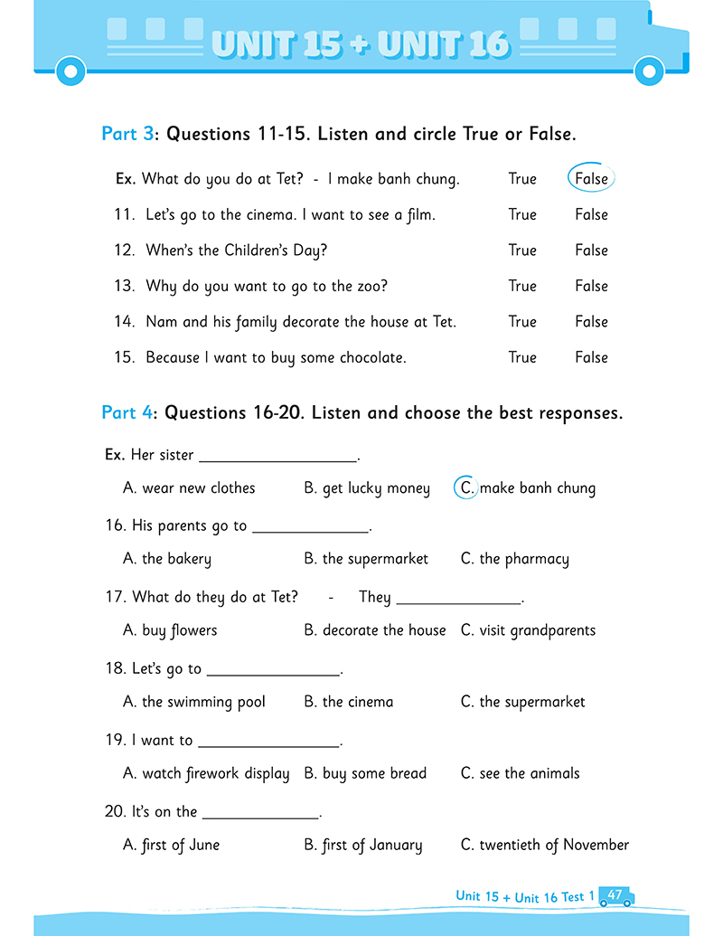 bộ big 4 - bộ đề tự kiểm tra 4 kỹ năng nghe - nói - đọc - viết (cơ bản và nâng cao) tiếng anh lớp 4 - tập 2 - Ảnh 13