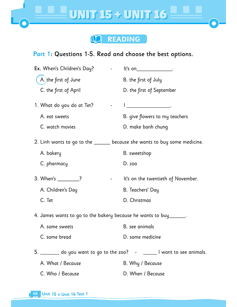 bộ big 4 - bộ đề tự kiểm tra 4 kỹ năng nghe - nói - đọc - viết (cơ bản và nâng cao) tiếng anh lớp 4 - tập 2 - Ảnh 14