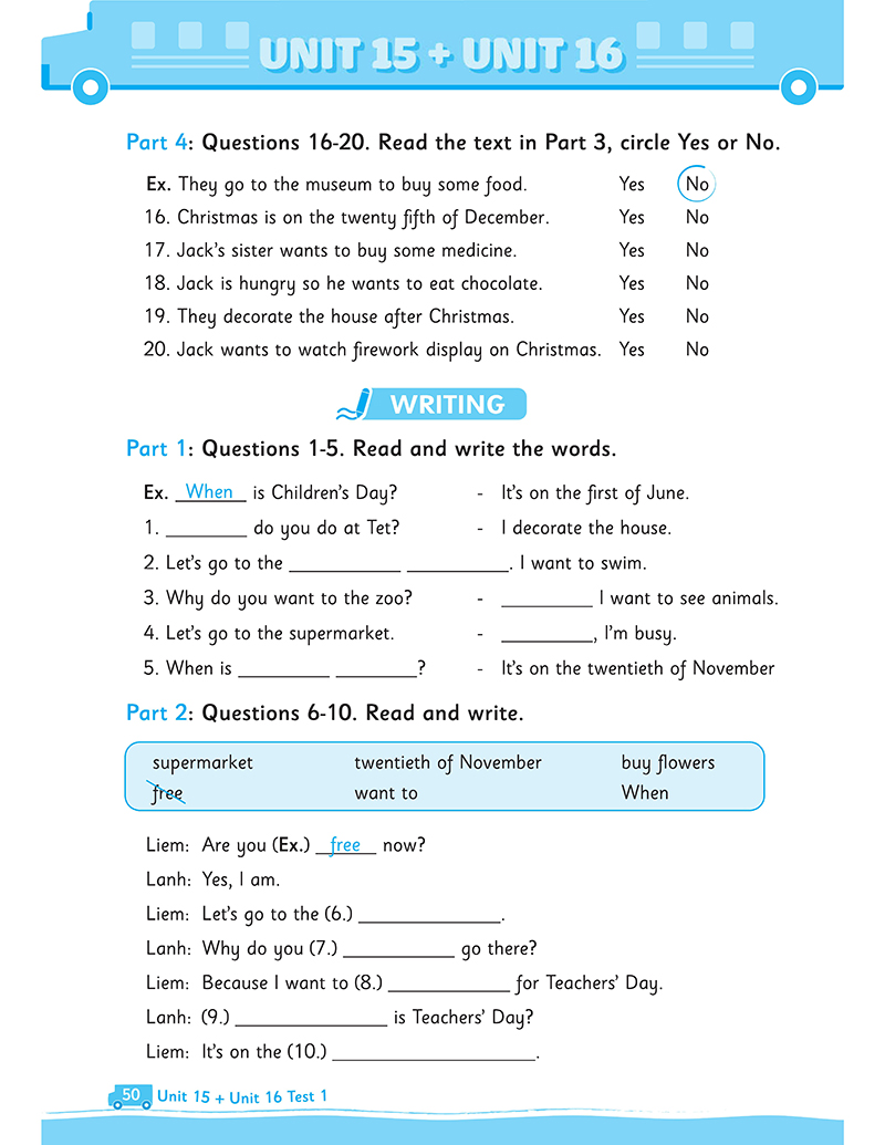 bộ big 4 - bộ đề tự kiểm tra 4 kỹ năng nghe - nói - đọc - viết (cơ bản và nâng cao) tiếng anh lớp 4 - tập 2 - Ảnh 16