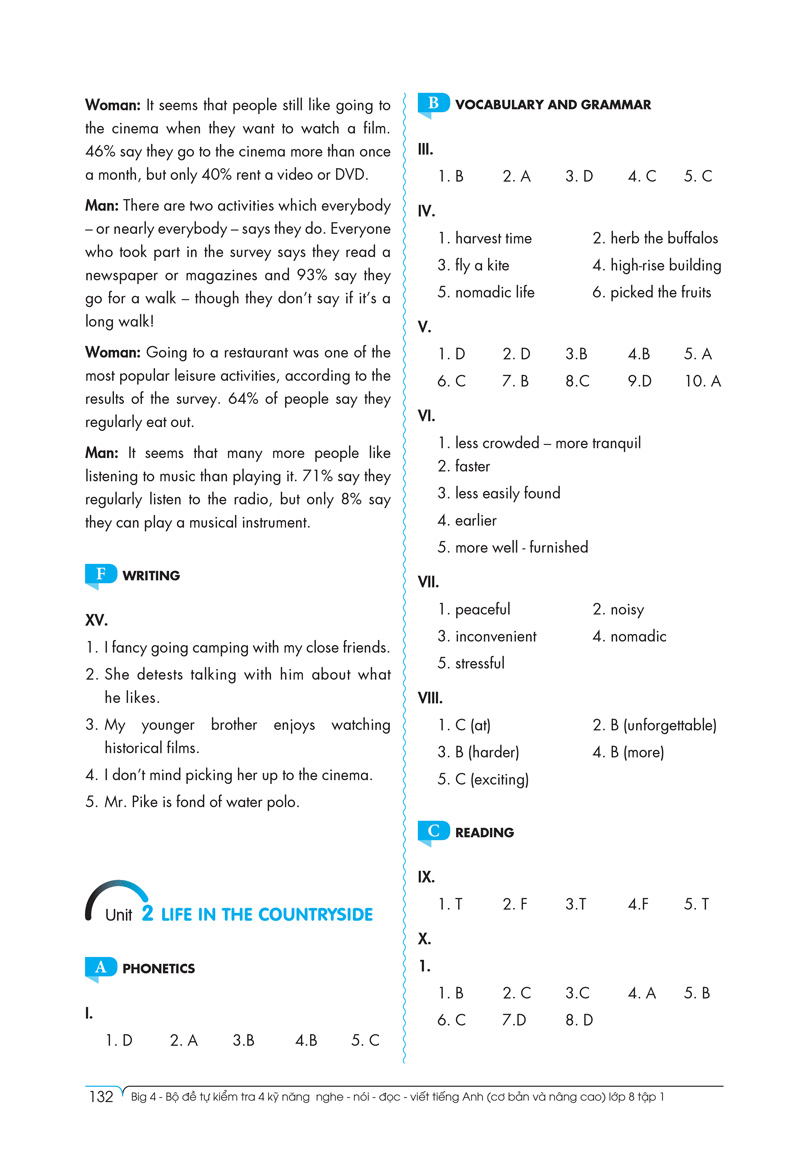 bộ big 4 - bộ đề tự kiểm tra 4 kỹ năng nghe - nói - đọc - viết (cơ bản và nâng cao) tiếng anh lớp 8 - tập 1 - Ảnh 17
