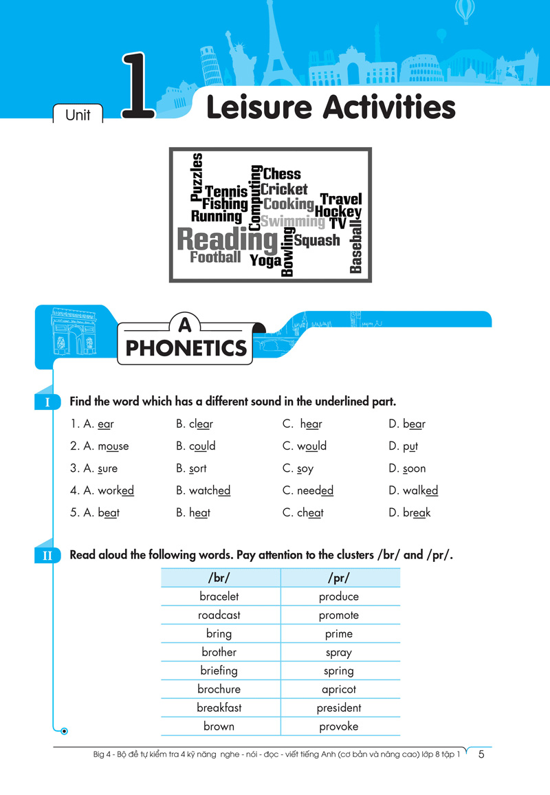 bộ big 4 - bộ đề tự kiểm tra 4 kỹ năng nghe - nói - đọc - viết (cơ bản và nâng cao) tiếng anh lớp 8 - tập 1 - Ảnh 6