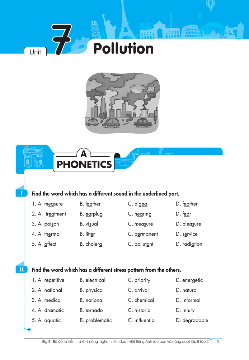bộ big 4 - bộ đề tự kiểm tra 4 kỹ năng nghe - nói - đọc - viết (cơ bản và nâng cao) tiếng anh lớp 8 - tập 2 - Ảnh 4