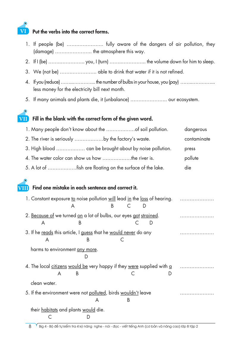 bộ big 4 - bộ đề tự kiểm tra 4 kỹ năng nghe - nói - đọc - viết (cơ bản và nâng cao) tiếng anh lớp 8 - tập 2 - Ảnh 7