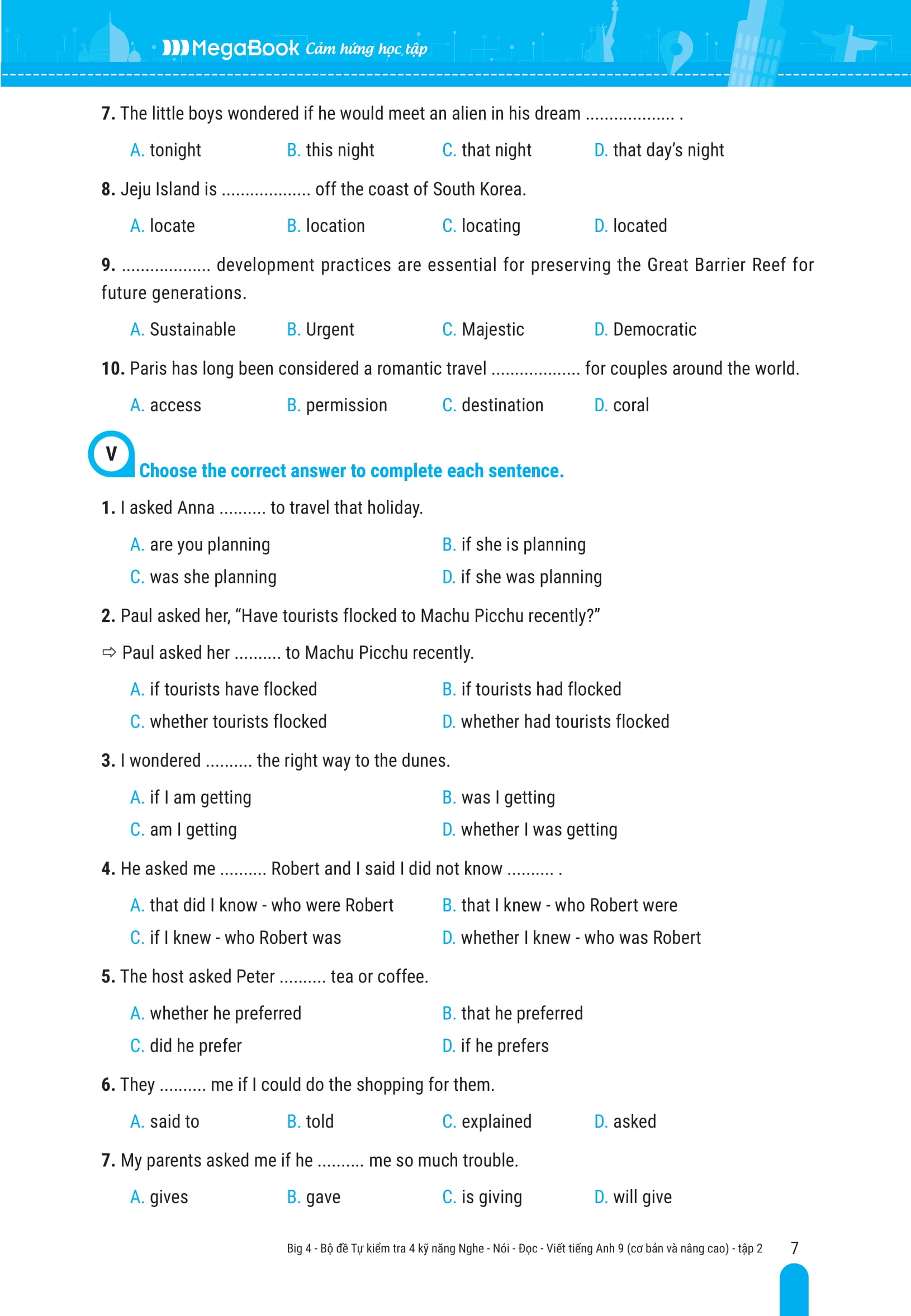 Bộ Big 4 - Bộ Đề Tự Kiểm Tra 4 Kỹ Năng Nghe-Nói-Đọc-Viết Tiếng Anh Cơ Bản Và Nâng Cao 9 - Tập 2 - Ảnh 8