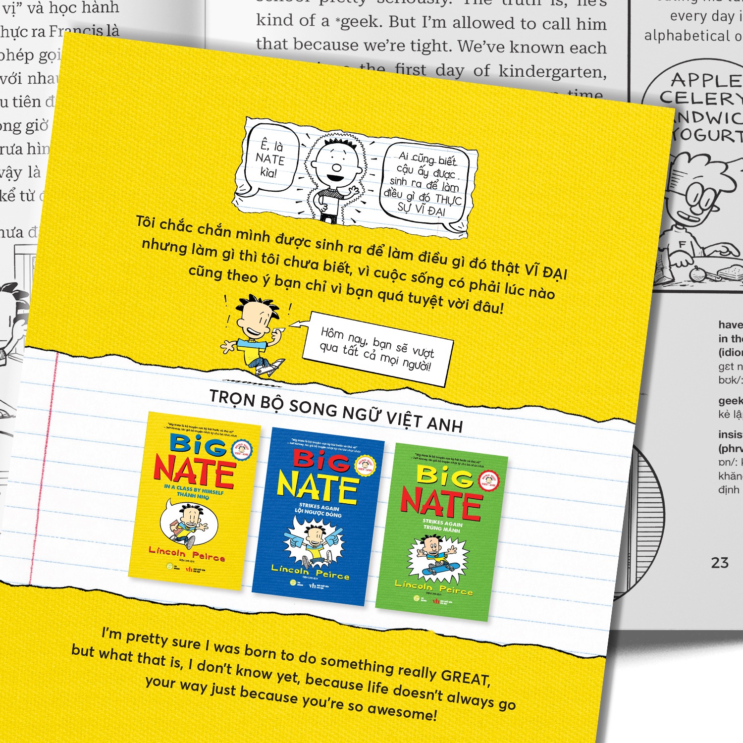 bộ big nate - tập 1 - thánh nhọ - song ngữ việt-anh - Ảnh 3