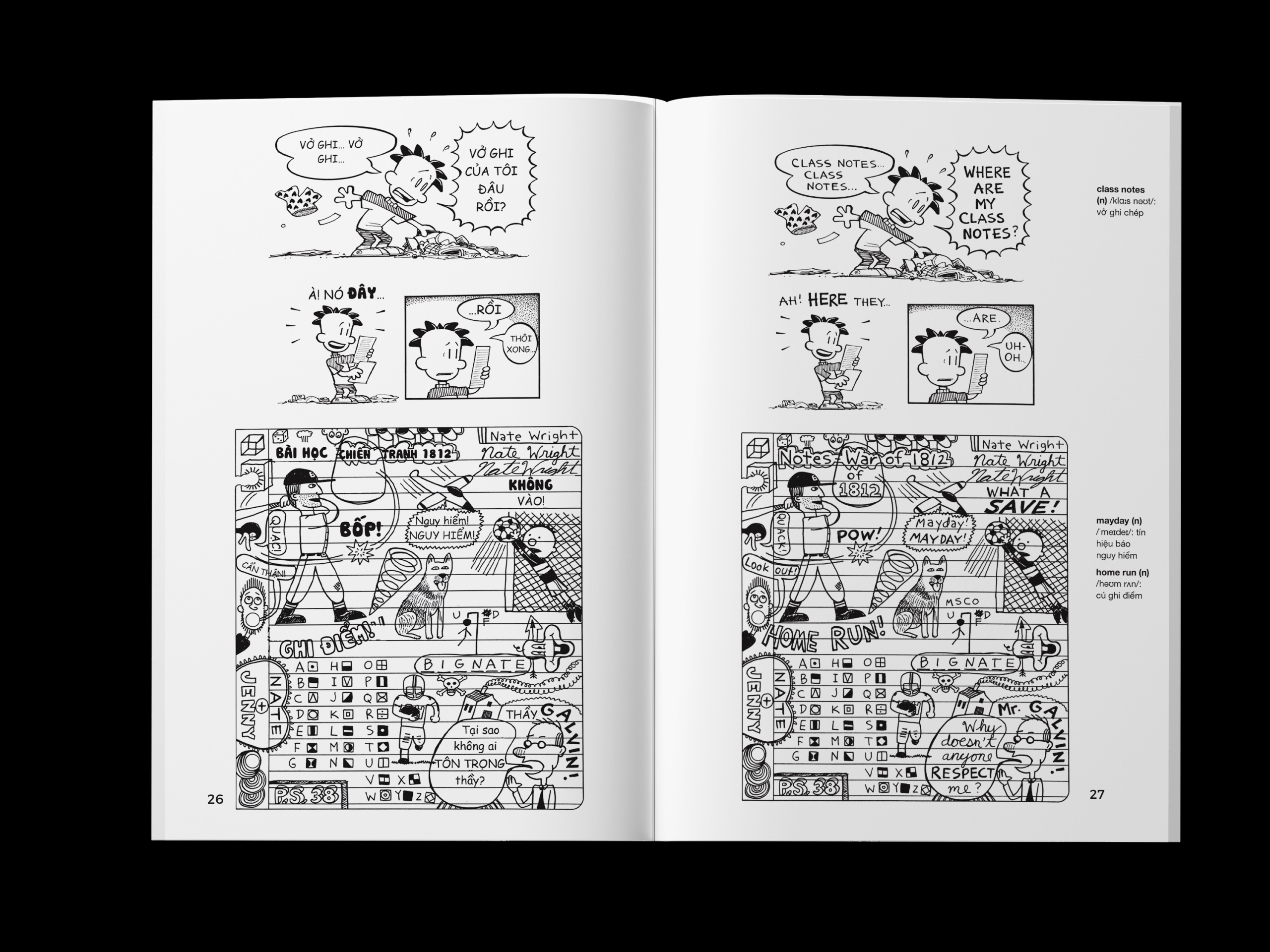 bộ big nate - tập 1 - thánh nhọ - song ngữ việt-anh - Ảnh 5