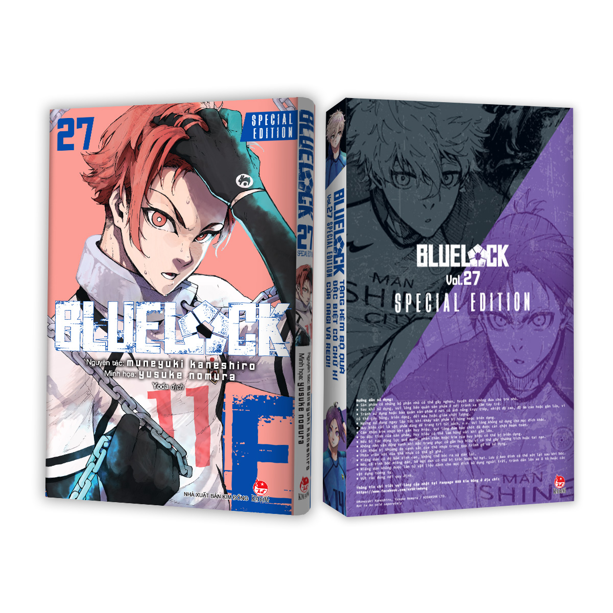 Bộ BlueLock - Tập 27 - Bản Đặc Biệt - Tặng Kèm Bộ 3 Quà Tặng Có Chữ Kí Của Nagi Và Reo (Clear Card + Bảng Sticker + Huy Hiệu) - Ảnh 4