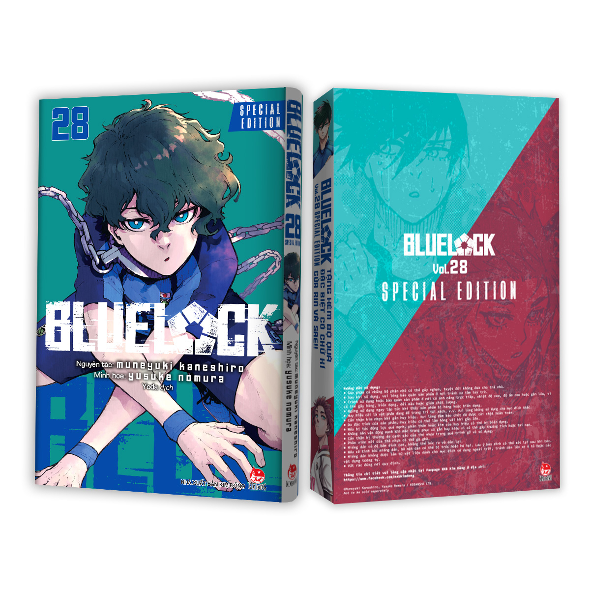 Bộ BlueLock - Tập 28 - Bản Đặc Biệt - Tặng Kèm Hộp Quà 6 Món Với Chữ Kí Nhân Vật (Set Huy Hiệu + Set Sticker + Set Clear Card) - Ảnh 3