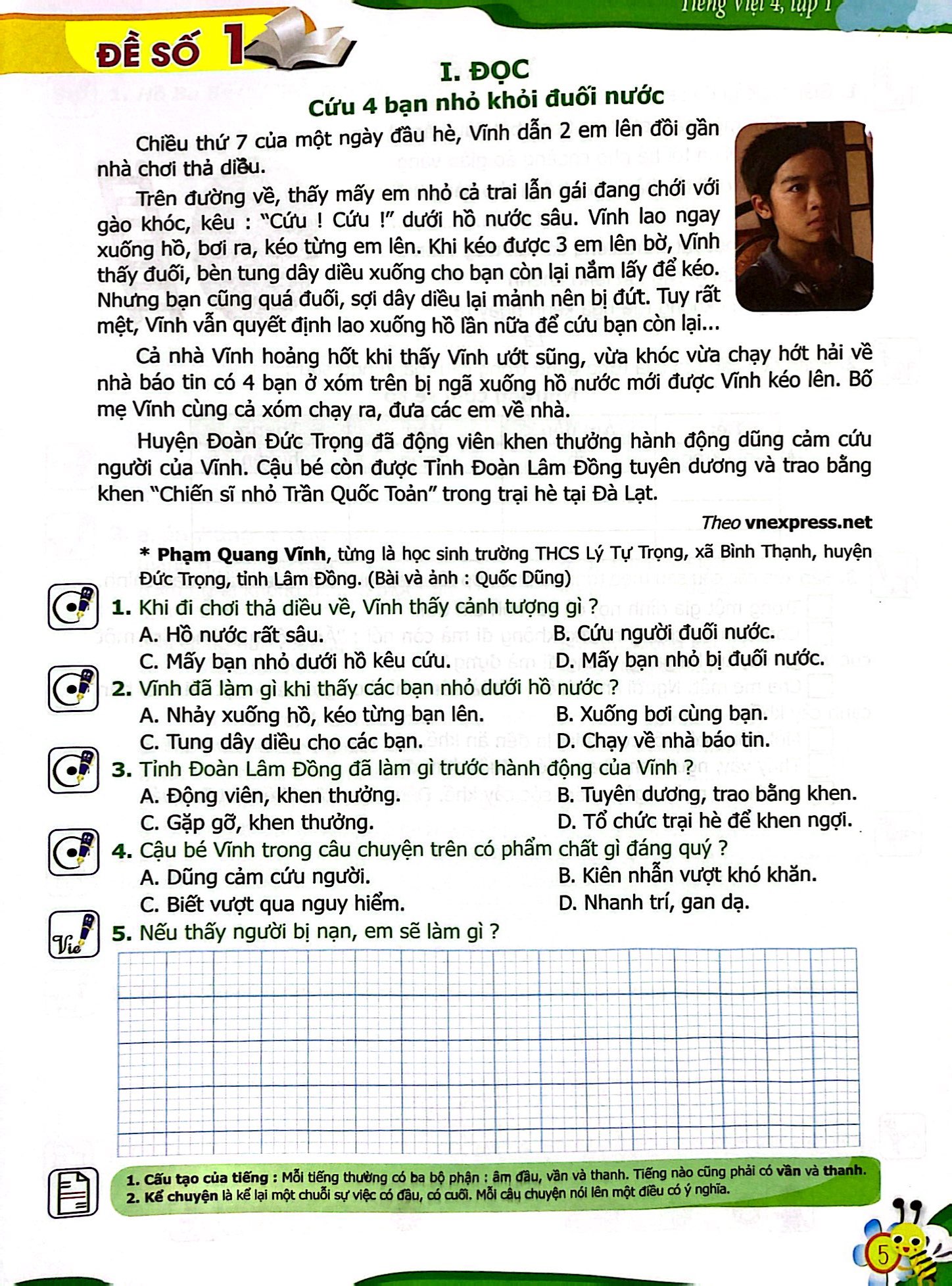 bộ bộ đề kiểm tra, đánh giá năng lực tiếng việt 4 - tập 1 - Ảnh 5