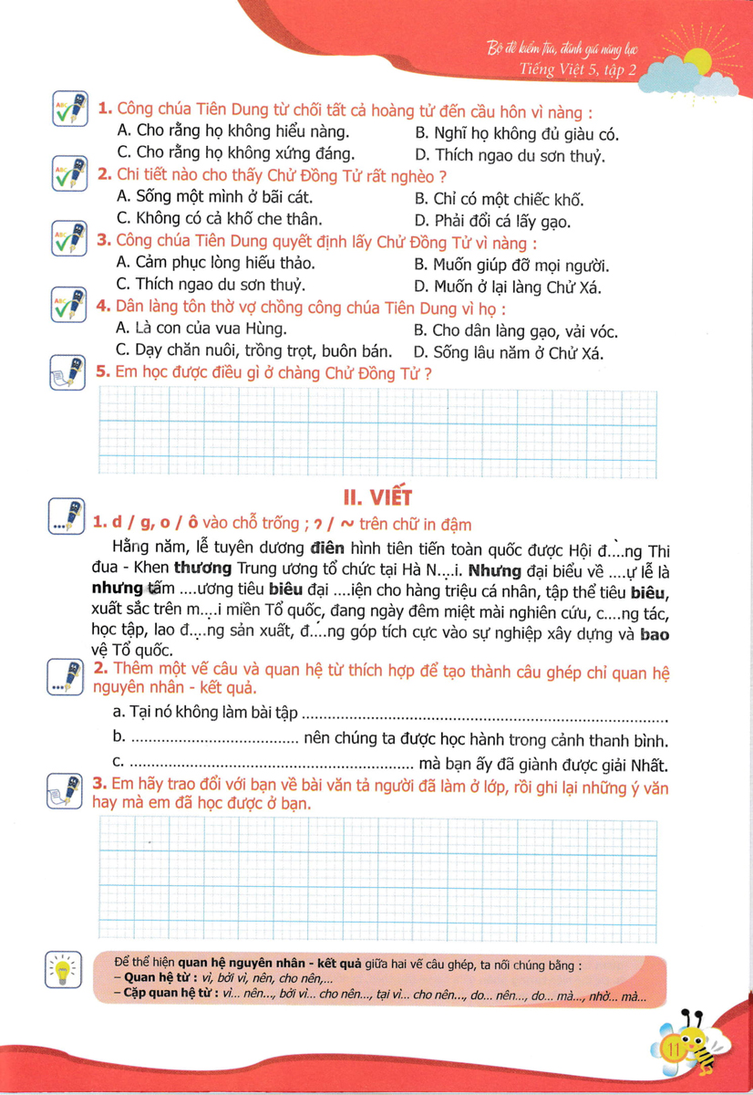 bộ bộ đề kiểm tra, đánh giá năng lực tiếng việt 5/2 - Ảnh 12