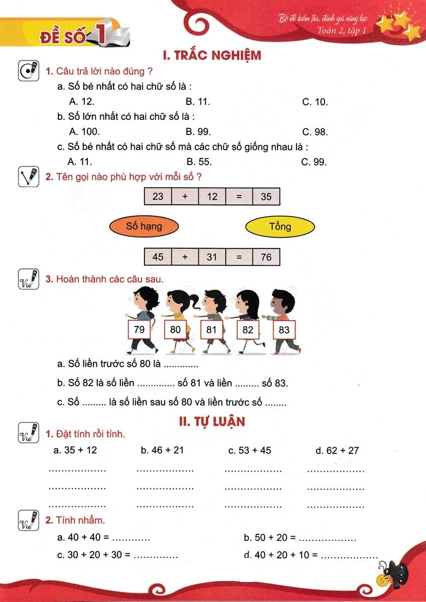 bộ bộ đề kiểm tra, đánh giá năng lực toán 2 - tập 1 (tái bản 2020) - Ảnh 5