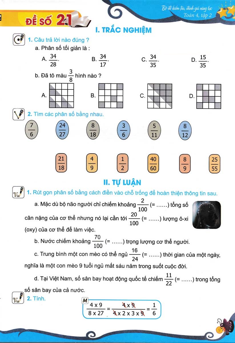 bộ bộ đề kiểm tra, đánh giá năng lực toán 4 - tập 2 - Ảnh 8