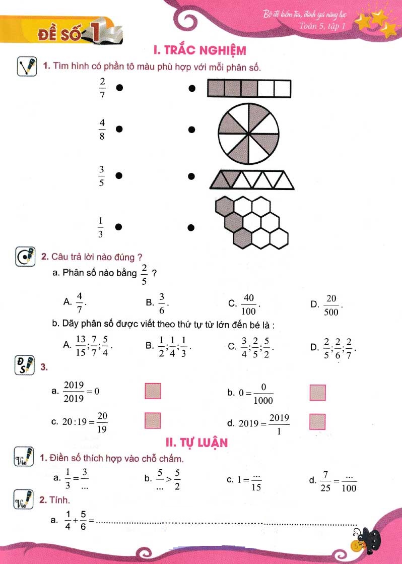 bộ bộ đề kiểm tra, đánh giá năng lực toán 5 - tập 1 - Ảnh 5