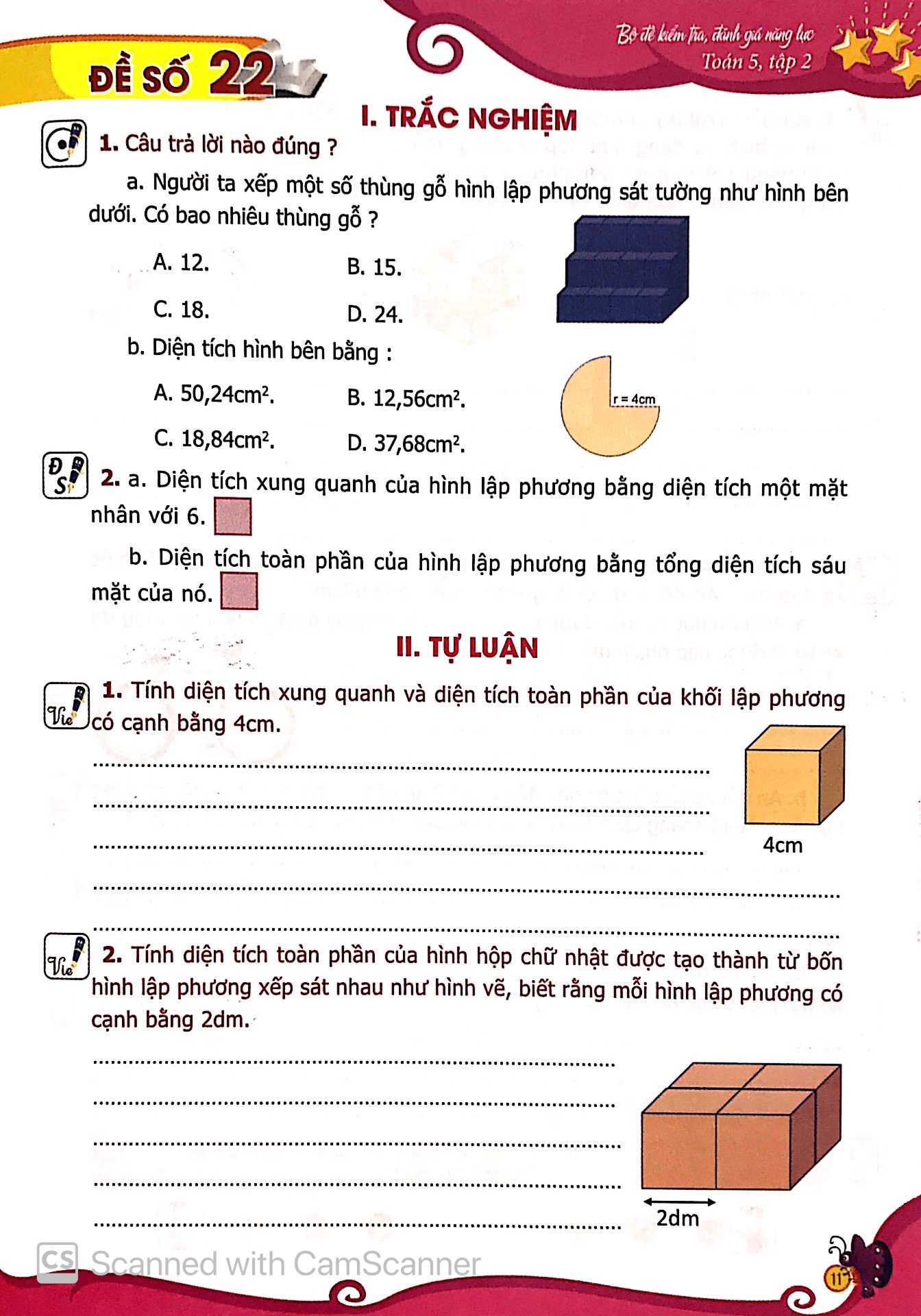 bộ bộ đề kiểm tra, đánh giá năng lực toán 5 - tập 2 - Ảnh 11