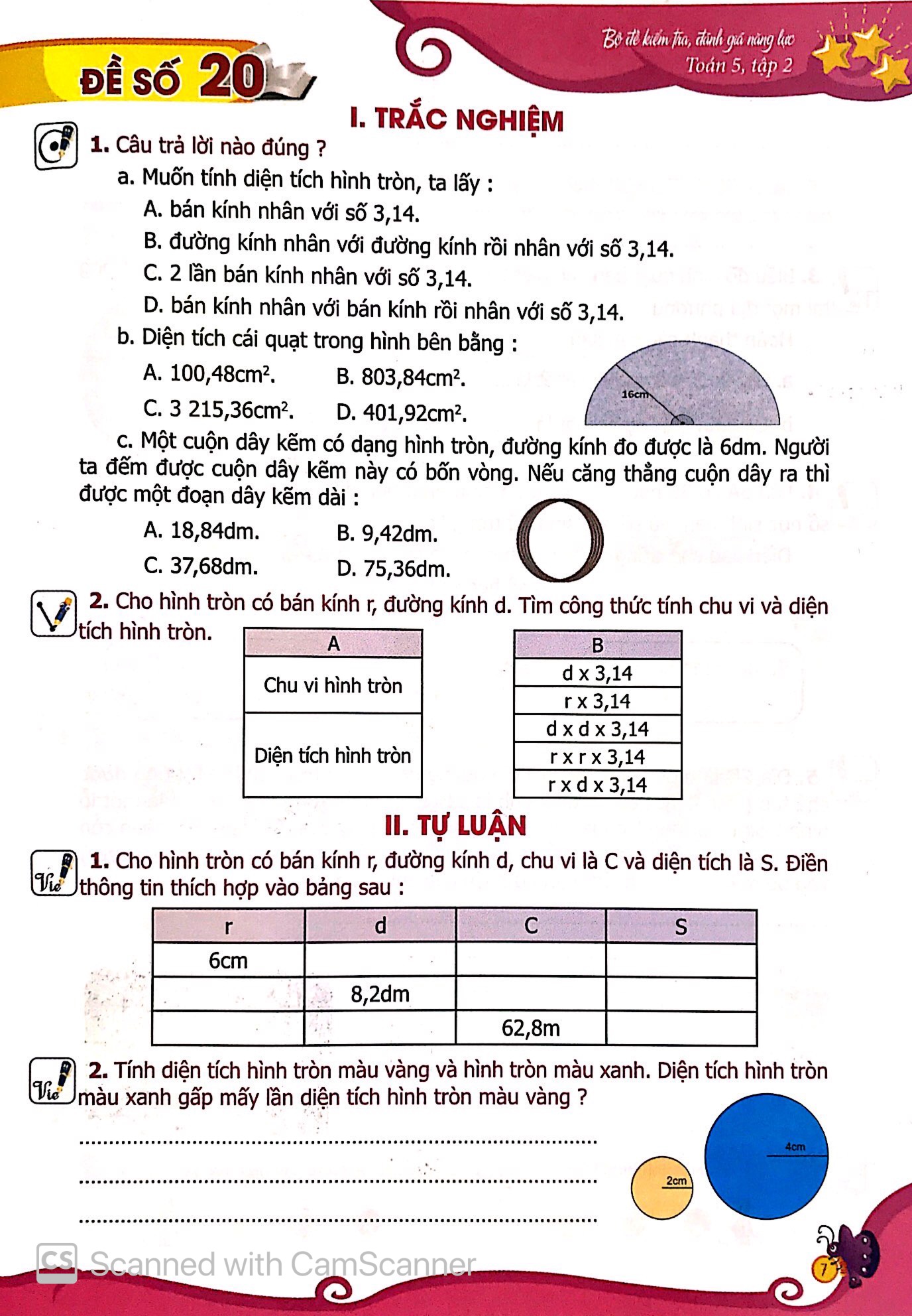 bộ bộ đề kiểm tra, đánh giá năng lực toán 5 - tập 2 - Ảnh 7