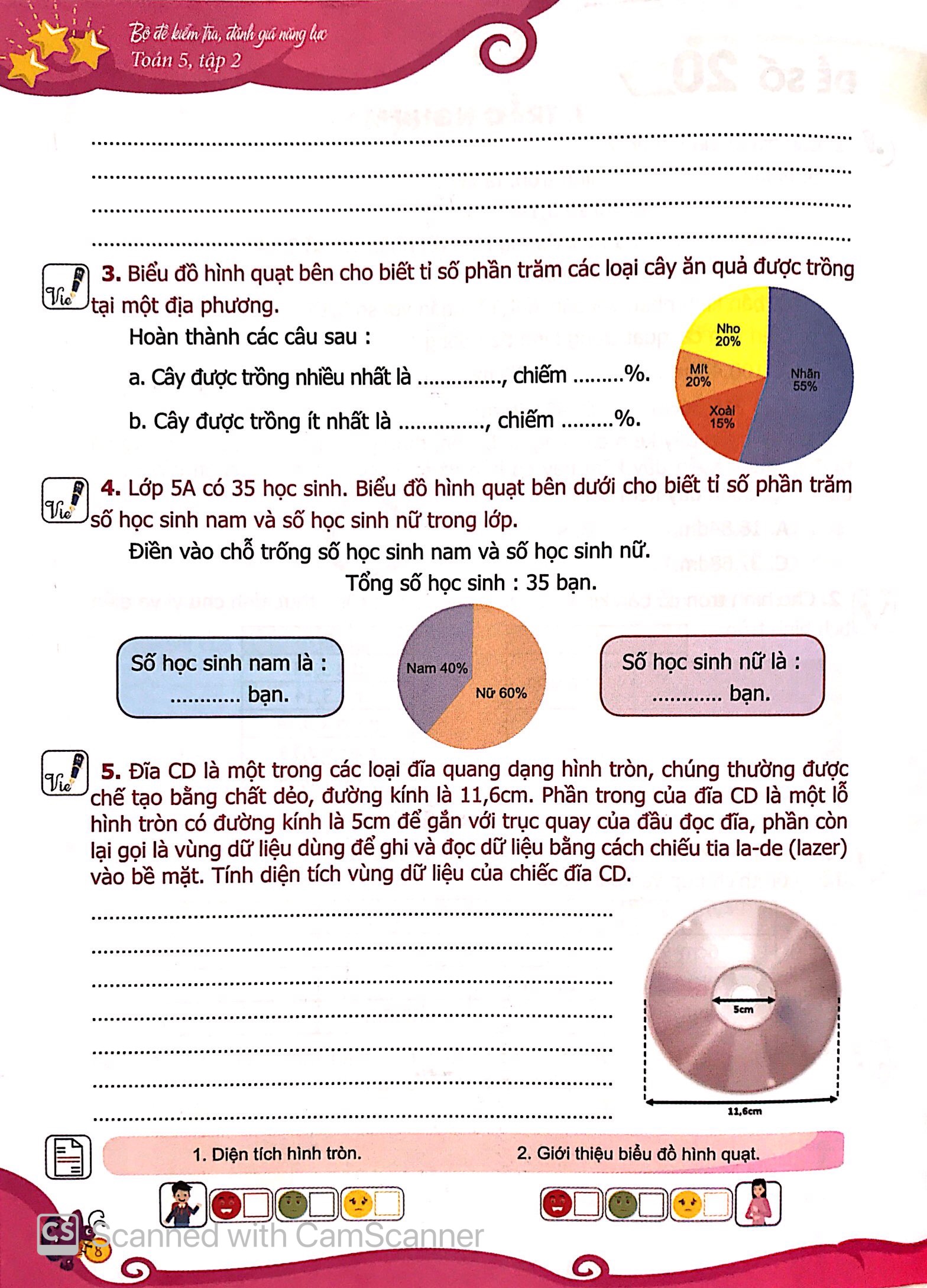 bộ bộ đề kiểm tra, đánh giá năng lực toán 5 - tập 2 - Ảnh 8