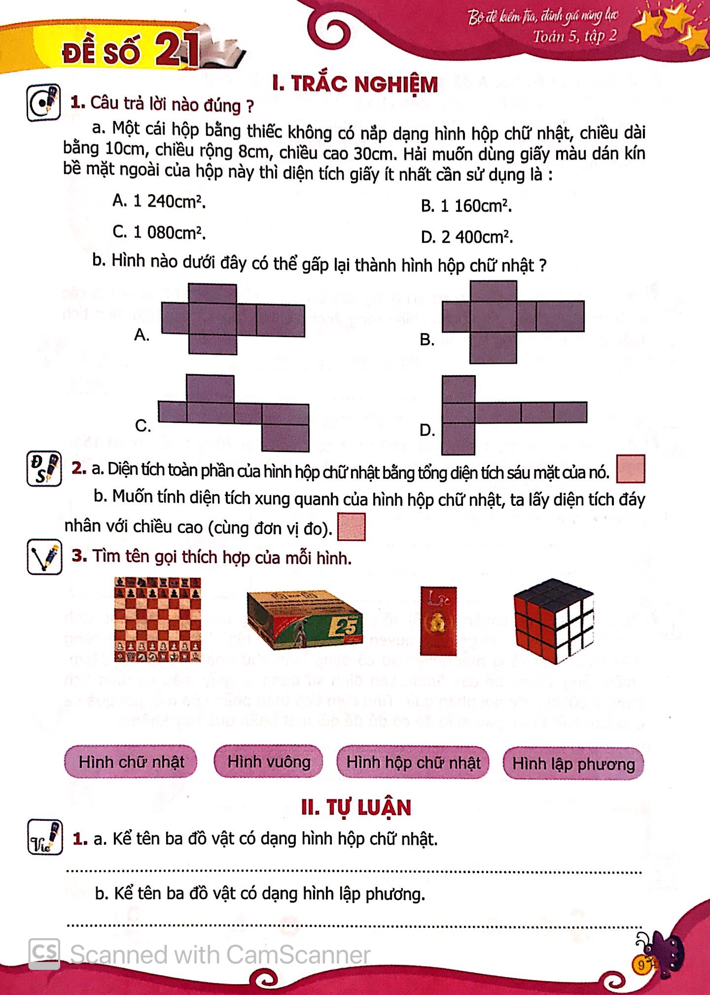 bộ bộ đề kiểm tra, đánh giá năng lực toán 5 - tập 2 - Ảnh 9