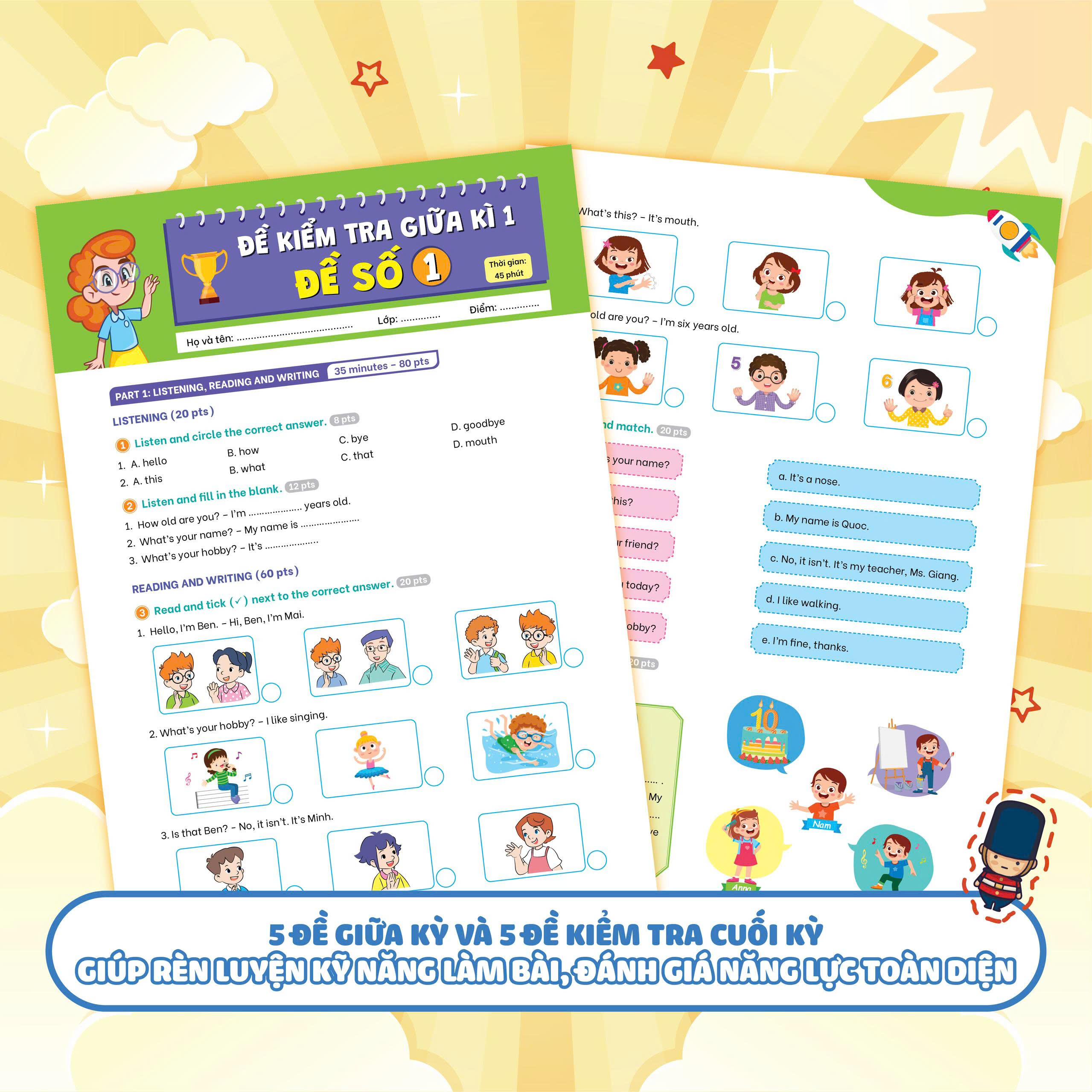 Bộ Bộ Đề Kiểm Tra Định Kỳ Tiếng Anh Lớp 3 - Tập 1 - Ảnh 6