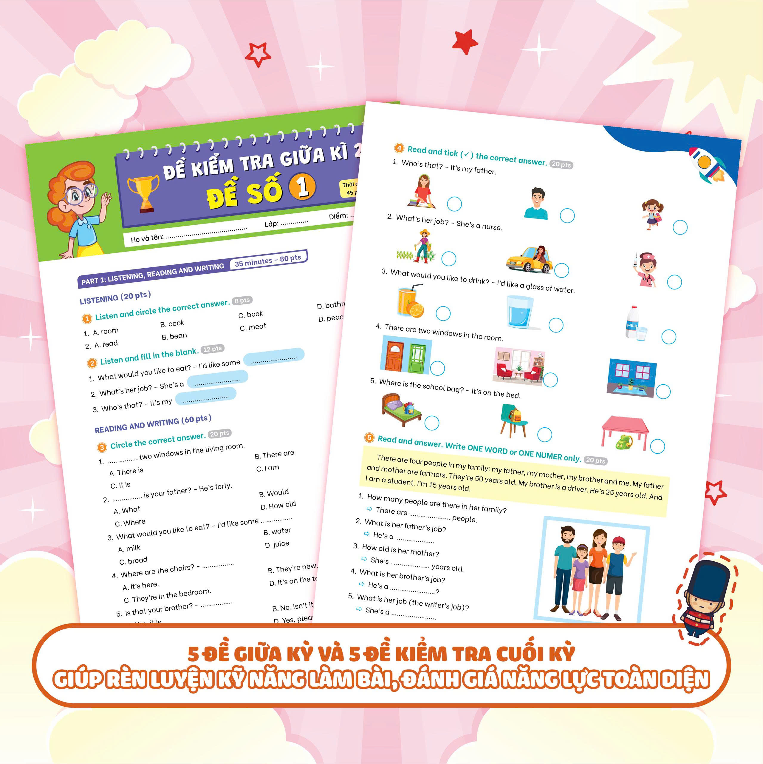 Bộ Bộ Đề Kiểm Tra Định Kỳ Tiếng Anh Lớp 3 - Tập 2 - Ảnh 7