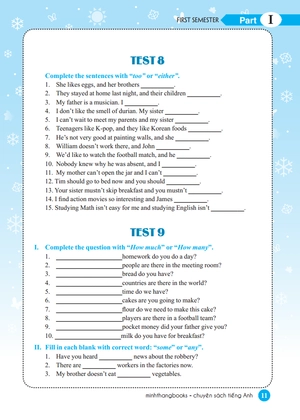 bộ bộ đề kiểm tra tiếng anh lớp 7 tập 1 - có đáp án (tái bản 2021) - Ảnh 8