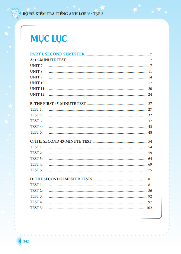 bộ bộ đề kiểm tra tiếng anh lớp 9 - tập 2 - có đáp án (tái bản lần 1) - Ảnh 3