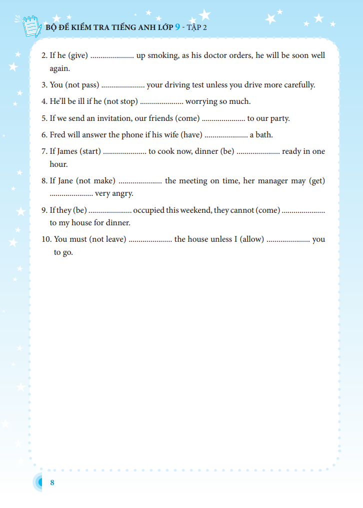 bộ bộ đề kiểm tra tiếng anh lớp 9 - tập 2 - có đáp án (tái bản lần 1) - Ảnh 6