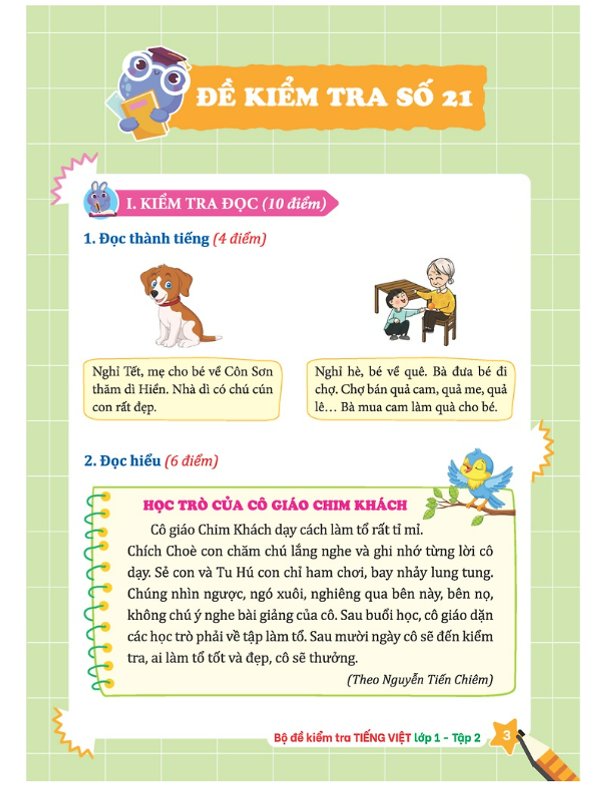 bộ bộ đề kiểm tra tiếng việt lớp 1 - tập 2 - Ảnh 4