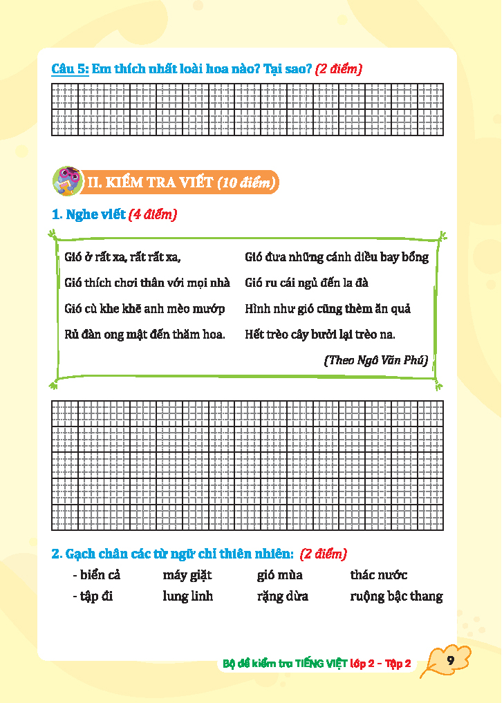 bộ bộ đề kiểm tra tiếng việt lớp 2 - tập 2 (kết nối) - Ảnh 10