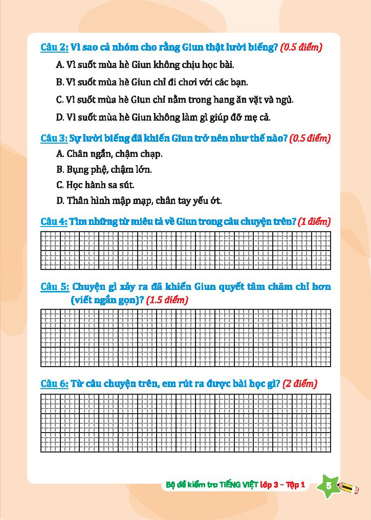 bộ bộ đề kiểm tra tiếng việt lớp 3 - tập 1 - Ảnh 7