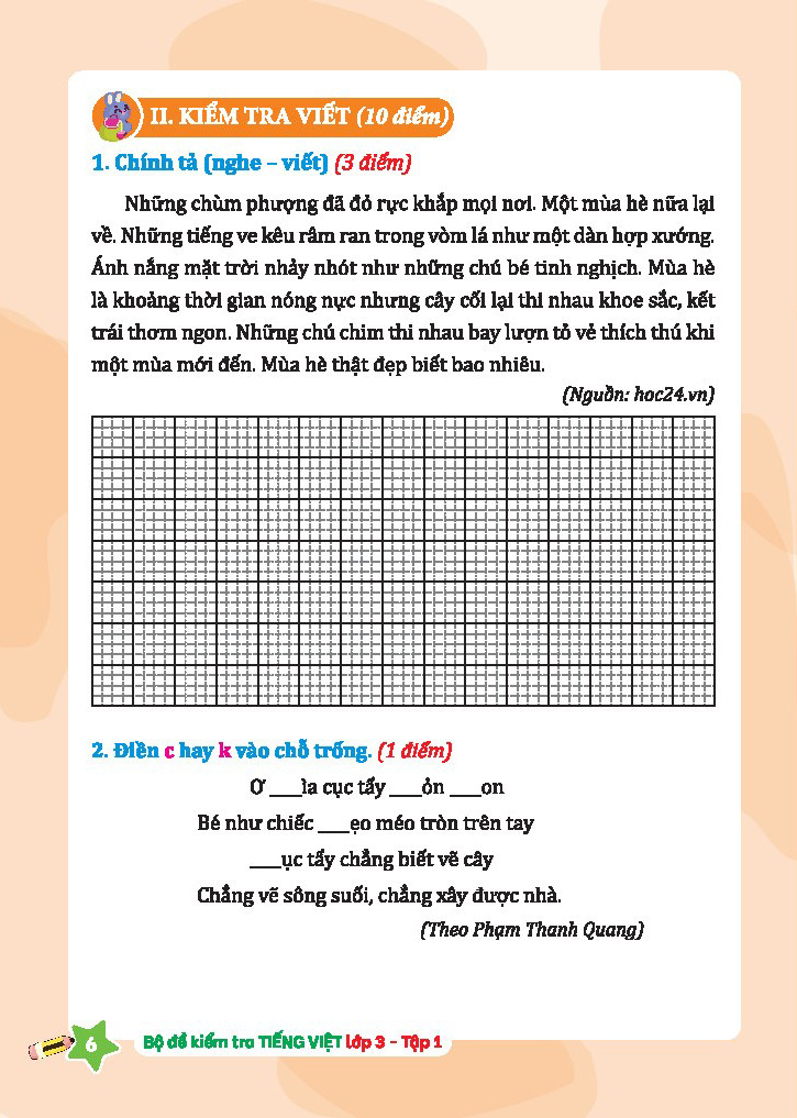 bộ bộ đề kiểm tra tiếng việt lớp 3 - tập 1 - Ảnh 8