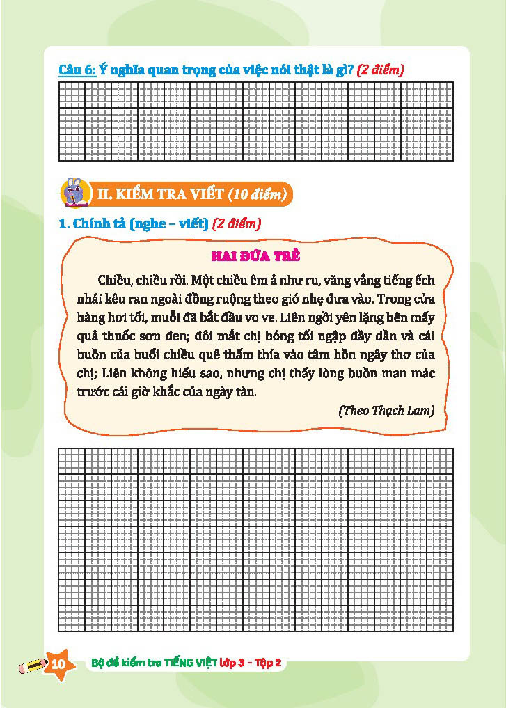 bộ bộ đề kiểm tra tiếng việt lớp 3 - tập 2 - Ảnh 10