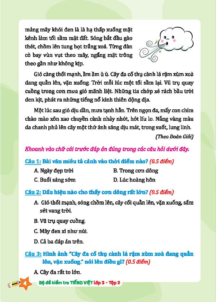 bộ bộ đề kiểm tra tiếng việt lớp 3 - tập 2 - Ảnh 4