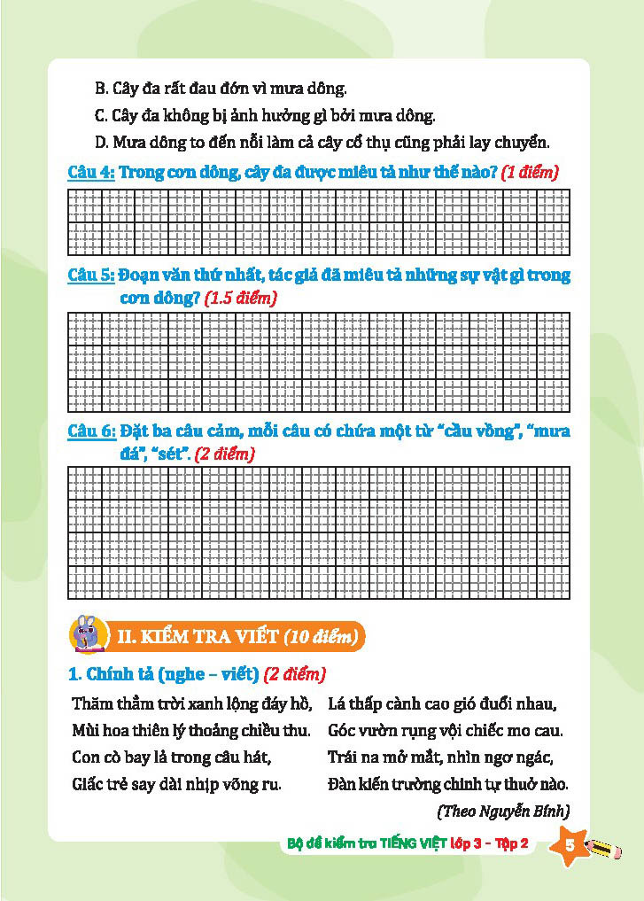 bộ bộ đề kiểm tra tiếng việt lớp 3 - tập 2 - Ảnh 5