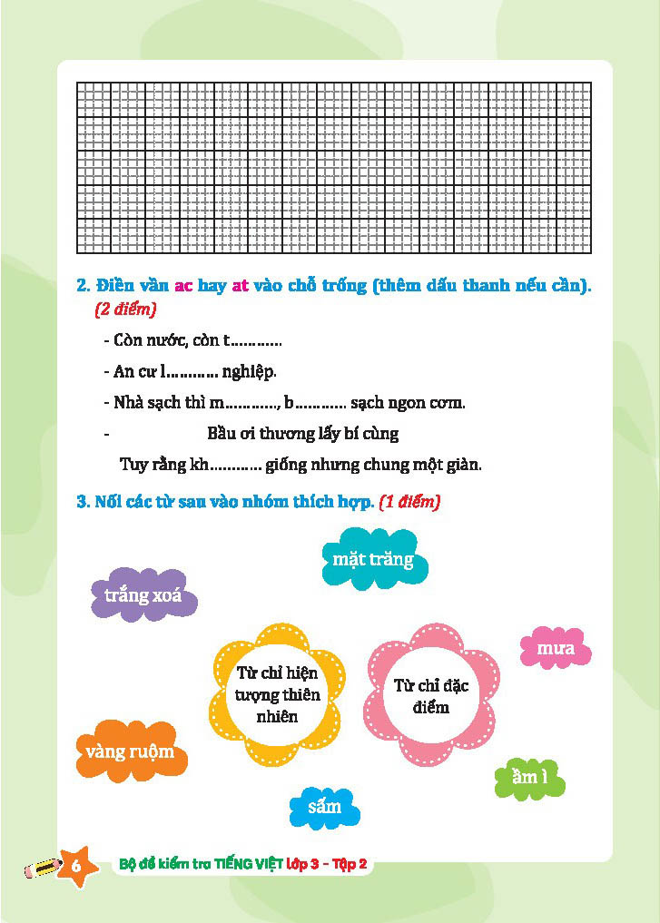 bộ bộ đề kiểm tra tiếng việt lớp 3 - tập 2 - Ảnh 6