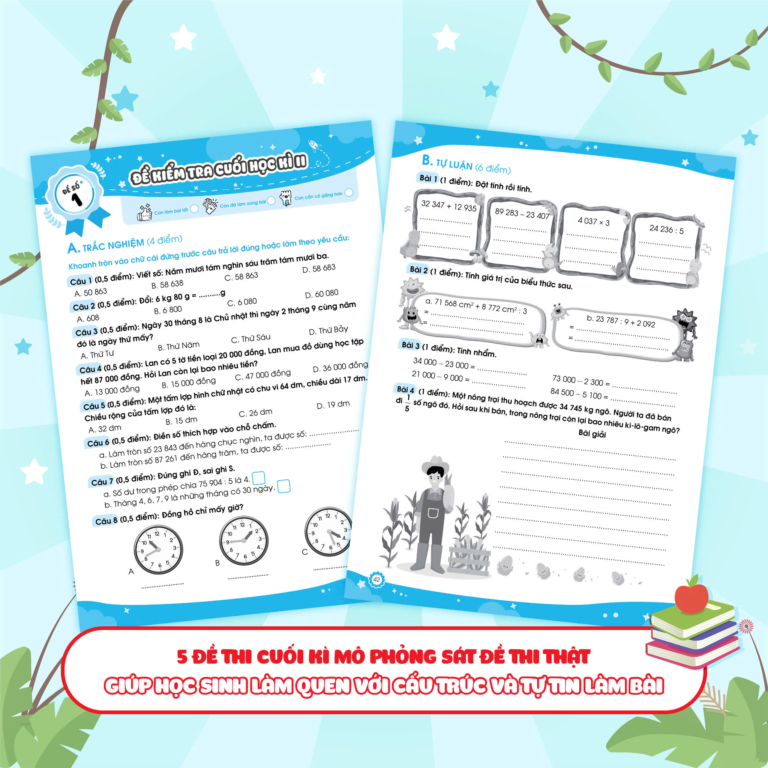 Bộ Bộ Đề Ôn Luyện Và Kiểm Tra Toán Lớp 3 - Tập 2 - Ảnh 3