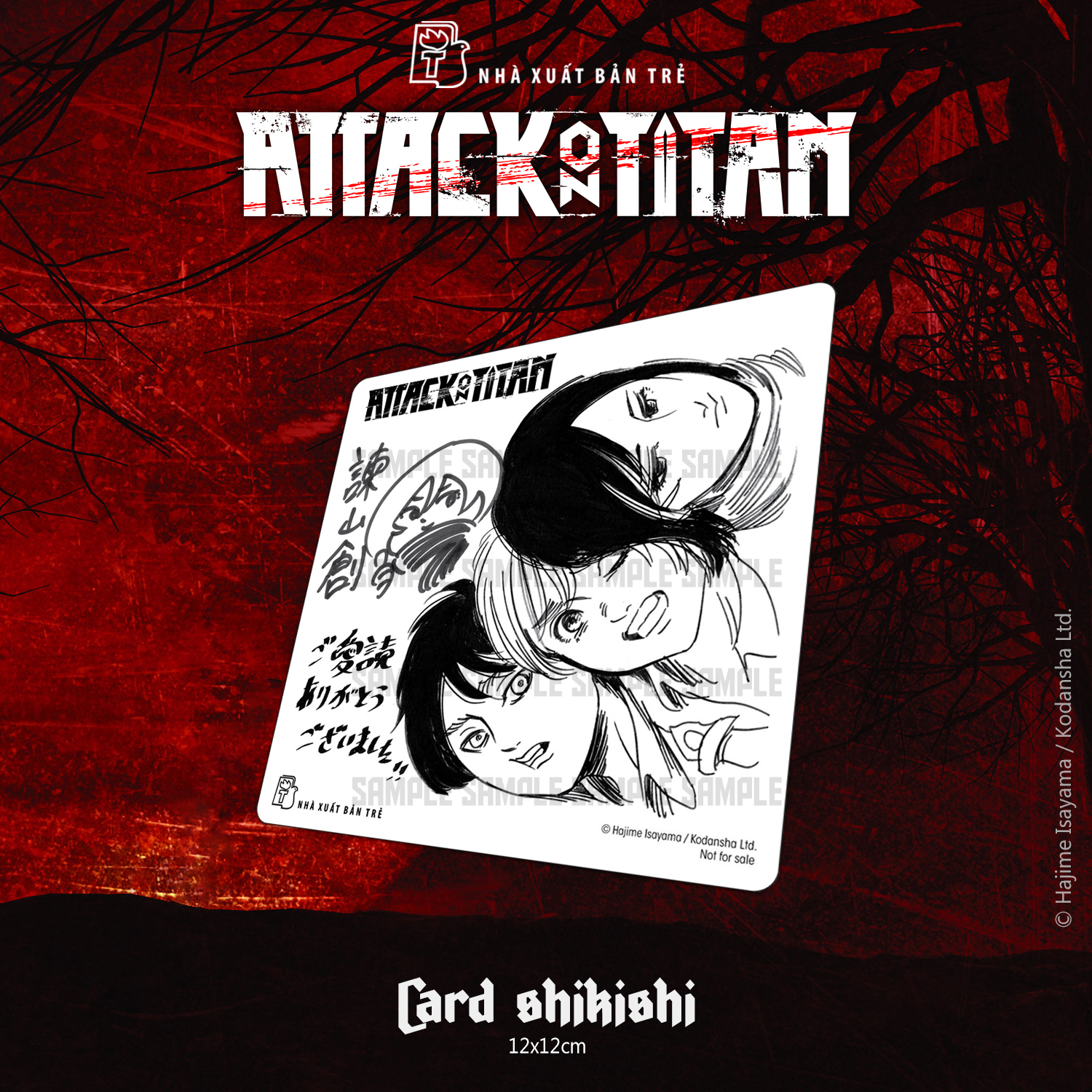 bộ bộ manga - attack on titan: tập 1 - 3 (bộ 3 tập) - tặng kèm card pvc + card shikishi - Ảnh 4